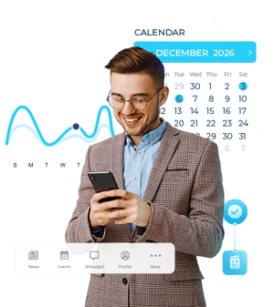 An association professional using Clowder's event features.